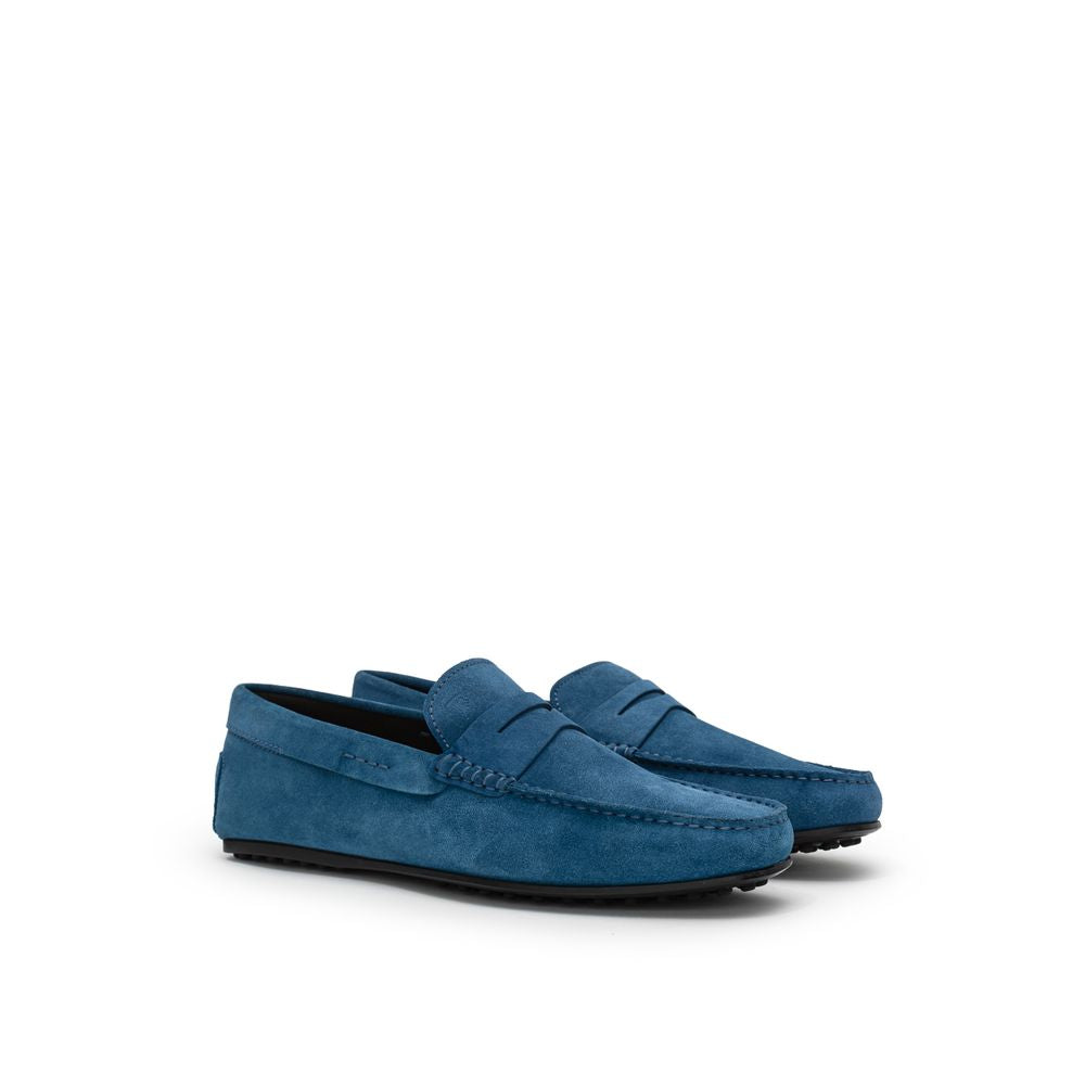 Blue Suede Leather Loafer