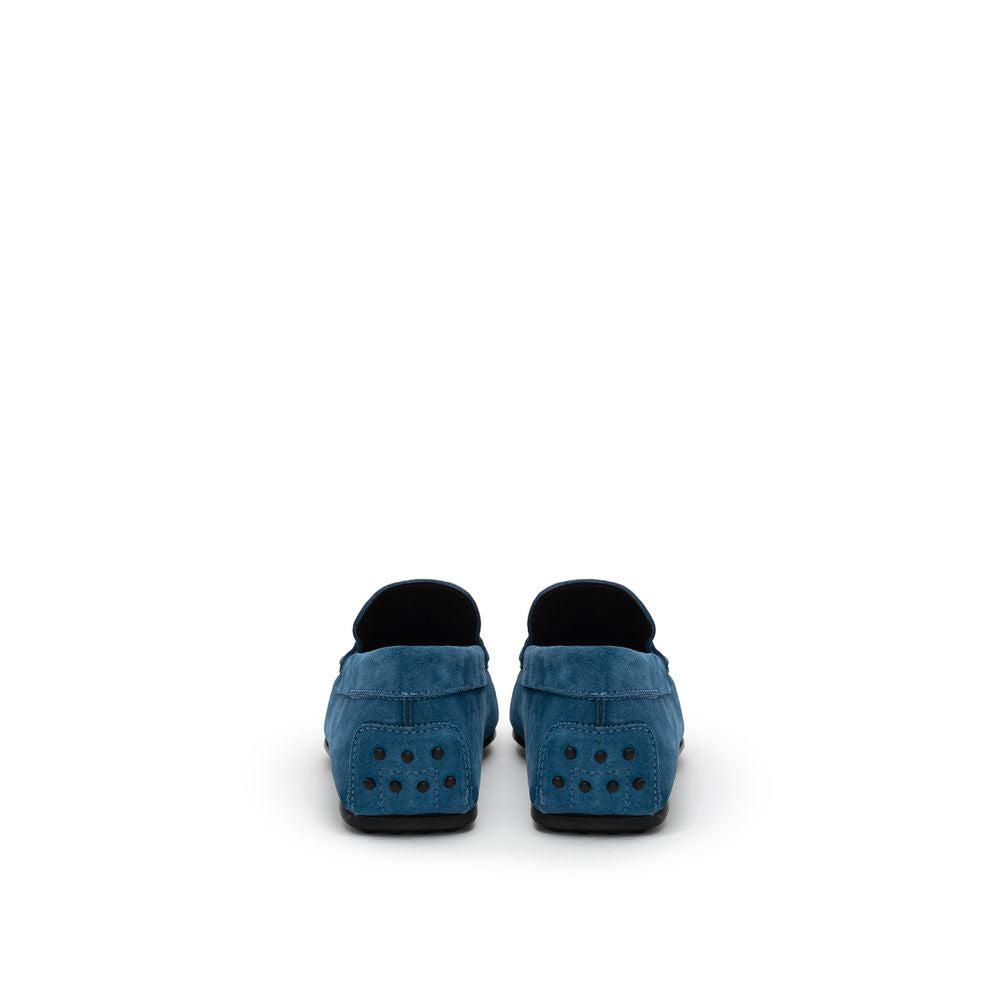Blue Suede Leather Loafer