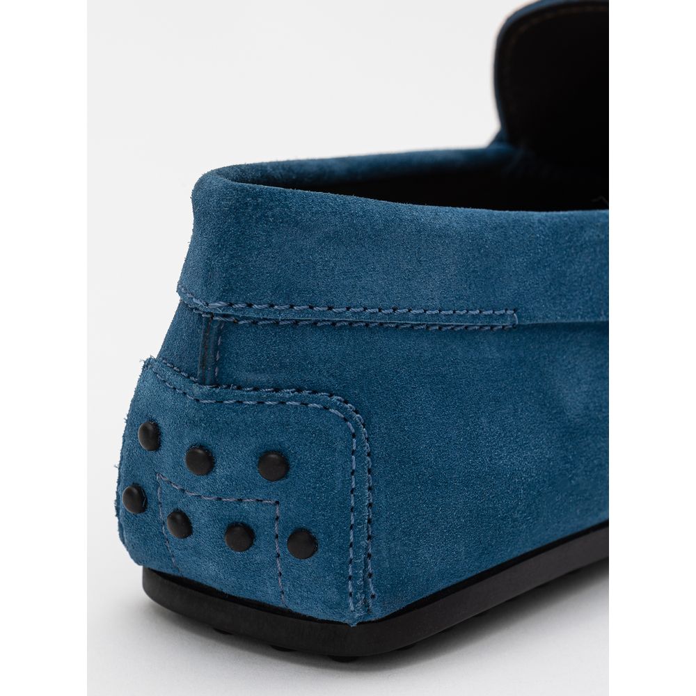 Blue Suede Leather Loafer