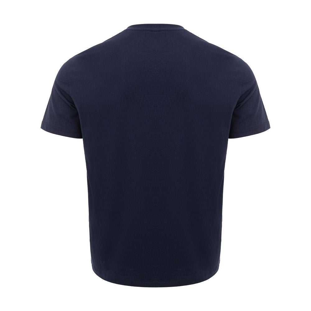 Sleek Blue Cotton Tee for Men