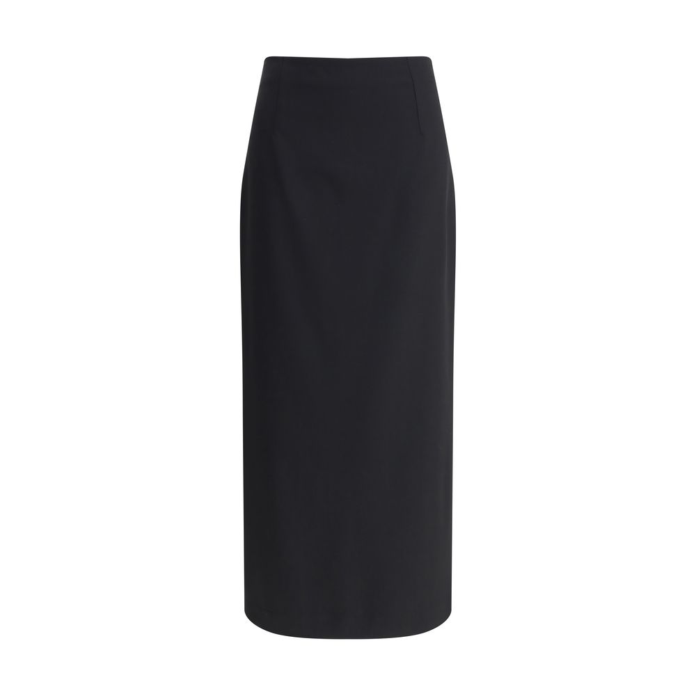 Virgin Wool Midi Skirt