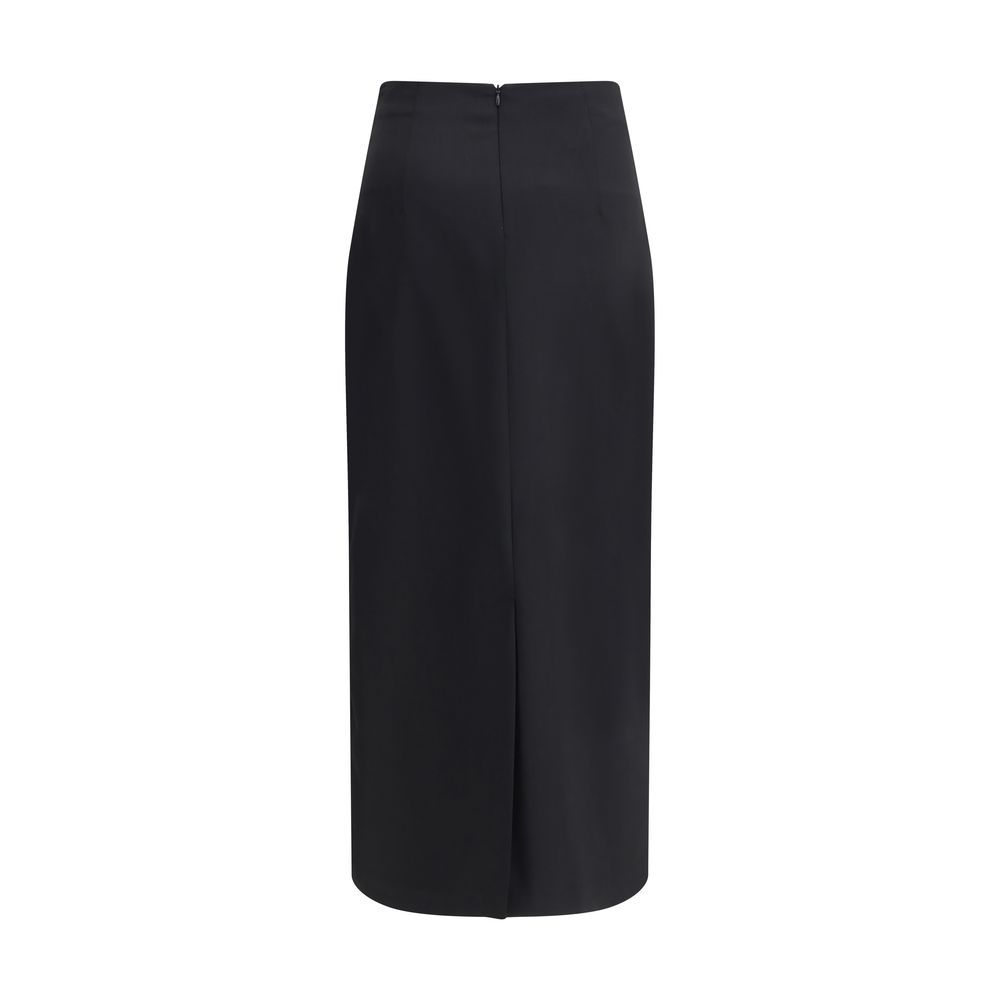 Virgin Wool Midi Skirt