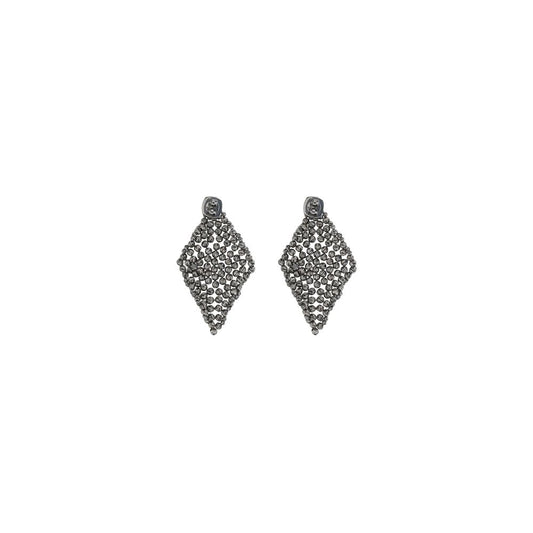 Faceted silver Earrings