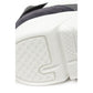 White Fabric And Leather Sneaker