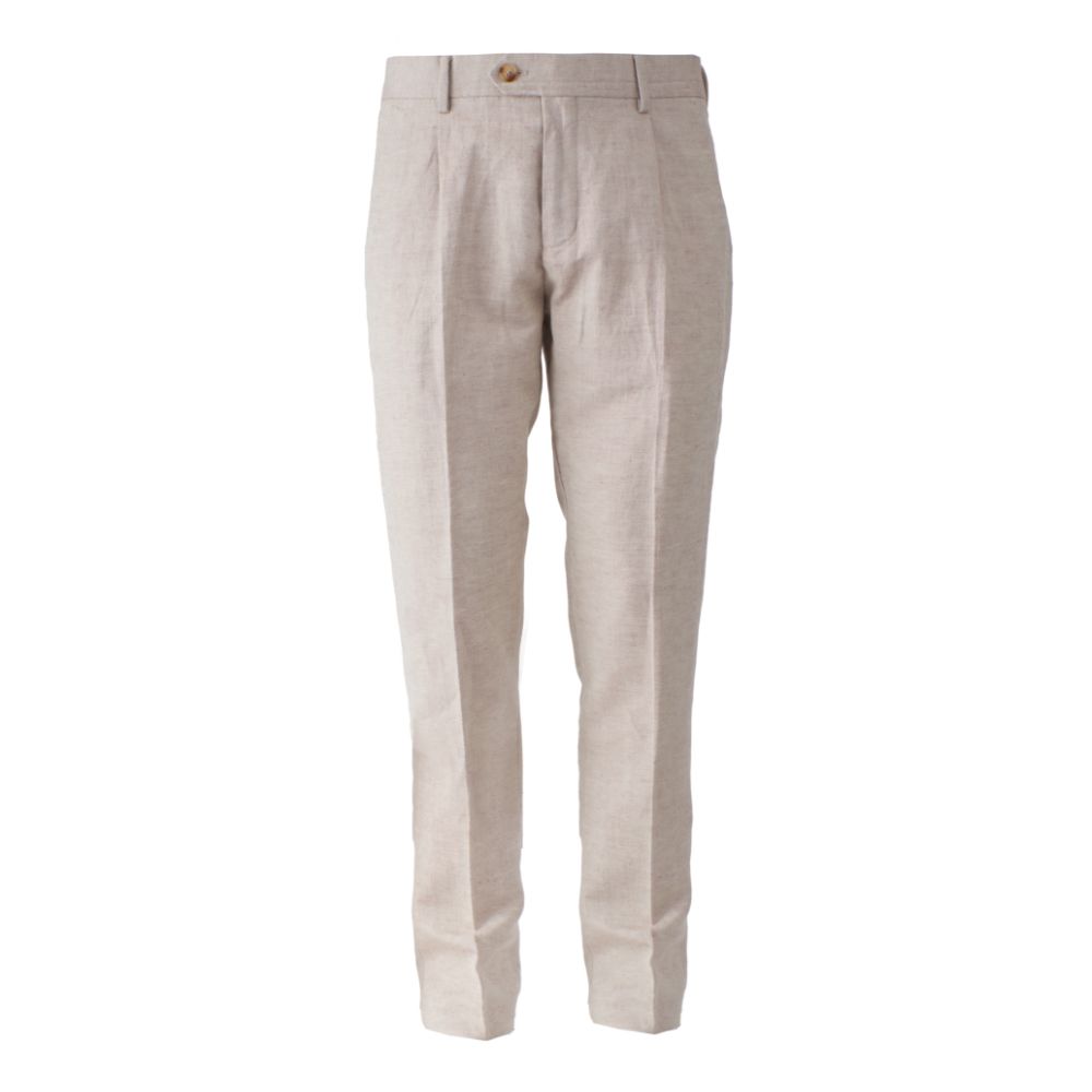 Beige Linen Jeans & Pant