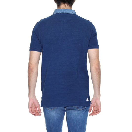Blue Cotton Polo Shirt