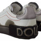 White Leather Portofino Sneakers Shoes