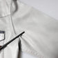 Metallic Gray Cotton Button Down Shirt