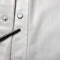 Metallic Gray Cotton Button Down Shirt