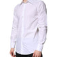 White Cotton GOLD Dress Formal Shirt