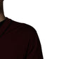 Maroon Cashmere V-neck Men Pullover Sweater