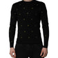 Black Pineapple Crew Neck Pullover Sweater