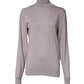 Brown Cashmere Turtleneck Pullover Sweater