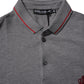 Gray Cotton Crown Collared Polo T-shirt