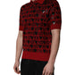 Red Cotton XOXO Collared Polo T-shirt