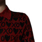 Red Cotton XOXO Collared Polo T-shirt