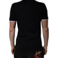 Black Cotton Crown Collared Polo T-shirt