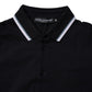 Black Cotton Crown Collared Polo T-shirt