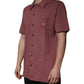 Dark Pink Button Down Casual Polo Men Shirt