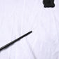 White Cotton Logo Patch V-neck Tee T-shirt
