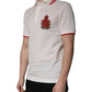 White Cotton Logo Collared Polo Men T-shirt