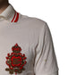 White Cotton Logo Collared Polo Men T-shirt