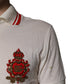 White Cotton Logo Collared Polo Men T-shirt