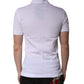 White Cotton Logo Collared Polo T-shirt
