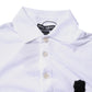 White Cotton Logo Collared Polo T-shirt