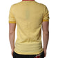 Yellow Cotton Logo Collared Polo T-shirt