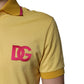 Yellow Cotton Logo Collared Polo T-shirt