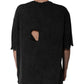 Black Graphic Print Cotton Crew Neck T-shirt