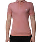 Pink Cotton Crown Collared Polo T-shirt