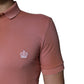 Pink Cotton Crown Collared Polo T-shirt