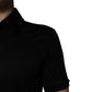 Black Cotton Collared Polo T-shirt
