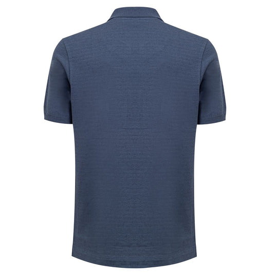 Blue Cotton Polo Shirt