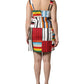 Multicolor Cotton Stripe Sleeveless Dress