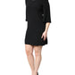 Black Crystal Embellished Round Neck Mini Dress