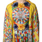Multicolour Carretto Print Kaftan Twill Dress