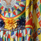 Multicolour Carretto Print Kaftan Twill Dress