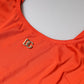 Orange Sleeveless Bodycon Jumpsuit Dress