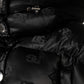 Black Padded Puffer Hooded Full Zip Cropped Jacket