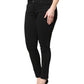 Black Cotton Mid Waisted Skinny Denim Jeans