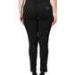 Black Cotton Mid Waisted Skinny Denim Jeans