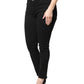 Black Cotton Mid Waisted Skinny Denim Jeans