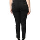 Black Cotton Mid Waisted Skinny Denim Jeans
