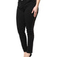 Black Cotton Mid Waisted Skinny Denim Jeans