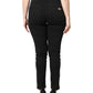 Black Cotton Mid Waisted Skinny Denim Jeans