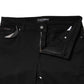 Black Cotton Mid Waisted Skinny Denim Jeans