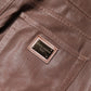 Brown Cotton High Waist Tapered Denim Jeans